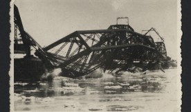 Wysadzanie mostu kolejowego na Wiśle przez wojska polskie w 1939 r. .